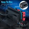 Nintendo Switch charging dock - 4-ports - with 8 game slots