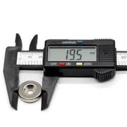 N35 - neodymowy magnes okrągły - 20 * 5 mm - z otworem 5mm - 2 / 20 sztukN35