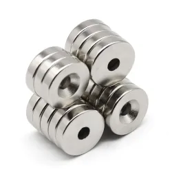 N35 - neodymowy magnes okrągły - 20 * 5 mm - z otworem 5mm - 2 / 20 sztukN35