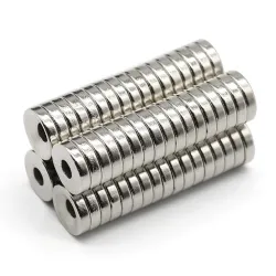 N35 - magnes neodymowy - okrągła tarcza - 12 * 3mm - z otworem 4mm - 10 - 50 sztukN35