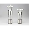 Salt / pepper manual grinder - faucet valve shape - stainless steel