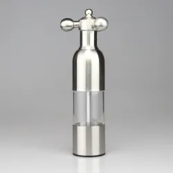 Salt / pepper manual grinder - faucet valve shape - stainless steelMills - Grinders