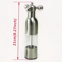 Salt / pepper manual grinder - faucet valve shape - stainless steelMills - Grinders