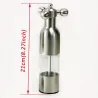 Salt / pepper manual grinder - faucet valve shape - stainless steelMills - Grinders