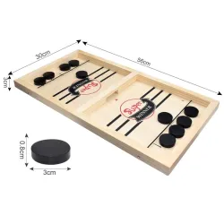 De maderaWooden hockey game - with 10 pieces puck