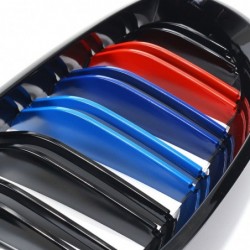 Front kidney grill - gloss black M-color - for 2003-2010 BMW E60 E61 5 series