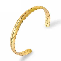 Roestvrijstalen armband - half open - tarweschubben design - unisexArmbanden