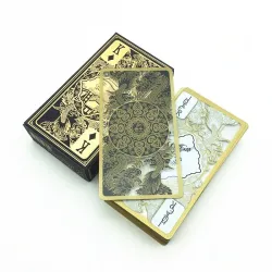 Karty do gry w pokera - złoty smok - przezroczyste - wodoodpornePuzzle & gry