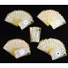 Poker playing cards - gold tinted dragon - transparent - waterproof