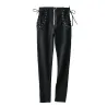 Sexy slanke jeans - hoge taille - met rits / zijbandenBroeken