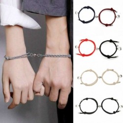 Bracelets à fermoir magnétique - pour couples - réglables - 2 pièces