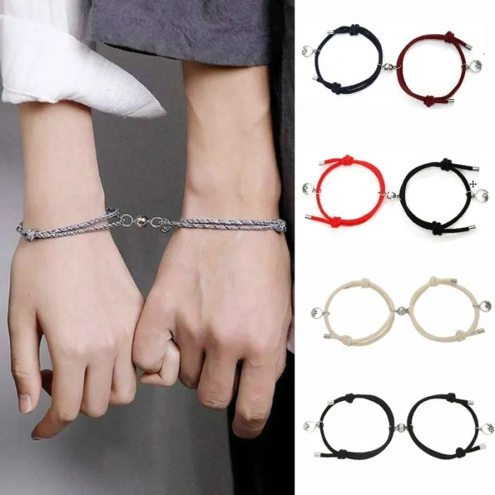 PulseraPulseras magnéticas - para parejas - ajustables - 2 piezas