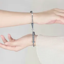 Magnet lock bracelets - for couples - adjustable - 2 piecesBracelets