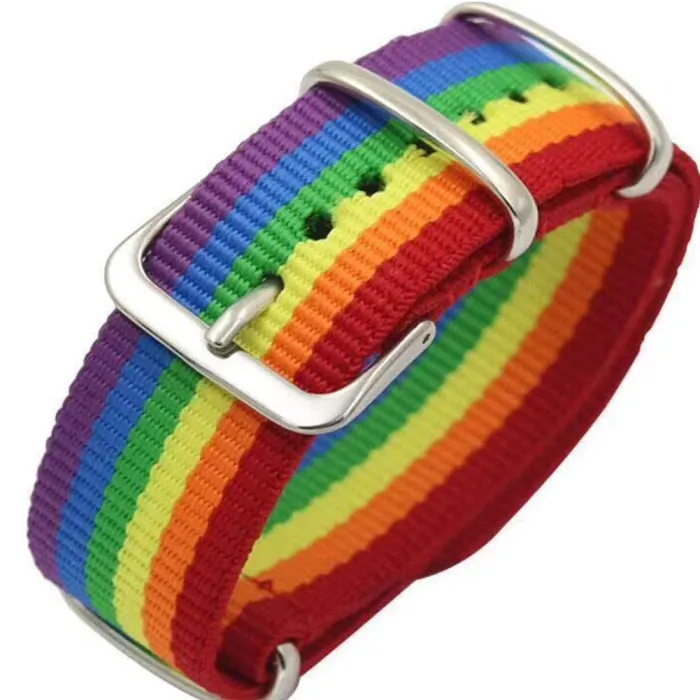 Regenbogenarmband - mit Schnalle - Nylon - Unisex