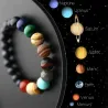 Bransoletka z układem słonecznym - 8 planet - kamień naturalny - unisexBransoletki