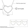 CollarRose gold heart necklace - with crystal decoration