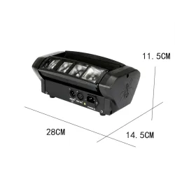 Spider beam stage light - portable - moving head - LED - RGBW - 8x 10W