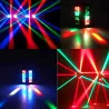 Spider beam stage light - portable - moving head - LED - RGBW - 8x 10W