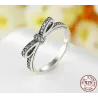 WOSTU -authentic 100% 925 sterling silver sparkling bow knot - women wedding gift