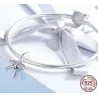 Crystal bowknot pendant - for bracelets / necklaces - 925 sterling silver
