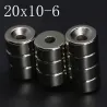 N35 - magnes neodymowy - okrągła tarcza - 20 * 10mm - z otworem 6mmN35