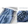 Sexy slim jeans - high waist - with zipper / side ties