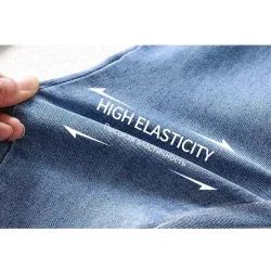Sexy slim jeans - high waist - with zipper / side ties