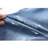 Sexy Slim Jeans - hohe Taille - mit Reißverschluss / seitlichen Bindebändern