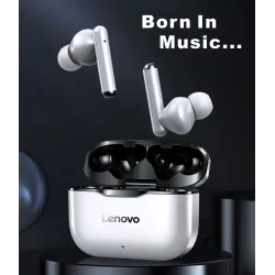 Lenovo LP1 - bezprzewodowe słuchawki douszne - Bluetooth - wodoodporne - redukcja szumów - z mikrofonemSłuchawki
