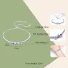 Elegantes Kristallarmband mit Schleife - verstellbar - 925er Sterlingsilber