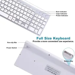 Bezprzewodowa klawiatura / mysz / USB - 2.4G - układ USA / rosyjskiMyszka klawiaturowa