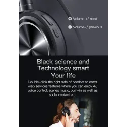 Bluedio 7th - draadloze hoofdtelefoon - Bluetooth - ruisonderdrukking - met microfoon / spraakbedieningOor- & hoofdtelefoons
