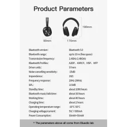 Bluedio 7th wireless headphones - Bluetooth - noise cancelling - with microphone / voice control