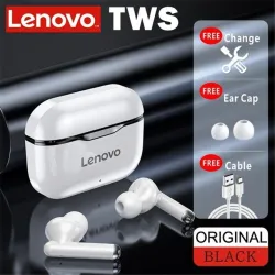 Lenovo LP1 - bezprzewodowe słuchawki douszne - Bluetooth - wodoodporne - redukcja szumów - z mikrofonemSłuchawki