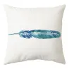 Kussenhoes - teal blauwe kleur - polyester - 45 * 45 cmKussenslopen