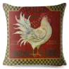 Poszewka na poduszkę - kogut / kurczak w stylu vintage - 45 * 45cmPoszewek na poduszki
