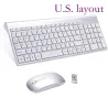 Bezprzewodowa klawiatura / mysz / USB - 2.4G - układ USA / rosyjskiMyszka klawiaturowa