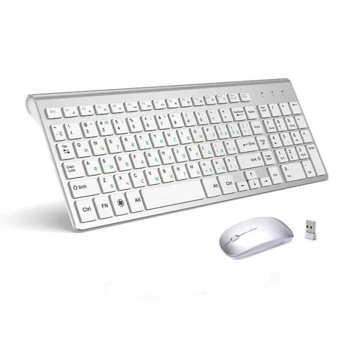 Bezprzewodowa klawiatura / mysz / USB - 2.4G - układ USA / rosyjskiMyszka klawiaturowa