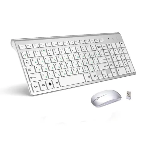 Bezprzewodowa klawiatura / mysz / USB - 2.4G - układ USA / rosyjskiMyszka klawiaturowa