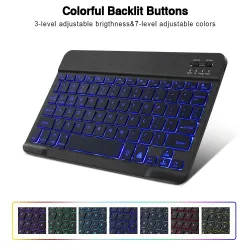 RGB draadloos toetsenbord / muis - Bluetooth - Russisch / Spaans / Engels lay-outToetsenbord & Muis