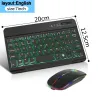 Kabellose RGB-Tastatur / -Maus - Bluetooth - Russisches / Spanisches / Englisches Layout