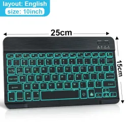RGB draadloos toetsenbord / muis - Bluetooth - Russisch / Spaans / Engels lay-outToetsenbord & Muis