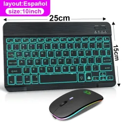 RGB keyboard / mouse - Bluetooth - Russian / Spanish / English /
