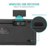 K18 Plus draadloos toetsenbord - LED - multi-touch - Engelse / Russische / Hebreeuwse lay-outToetsenborden