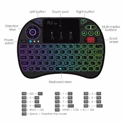 X8+ mini wireless keyboard - 2.4GHz - with touchpad - Android / PC