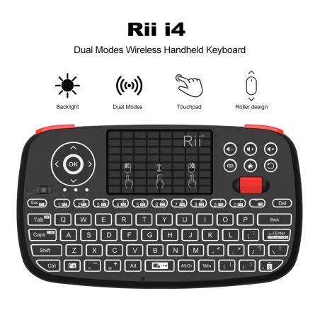 Rii i4 mini wireless keyboard - Bluetooth - English / Russian / Spanish / French / Hebrew