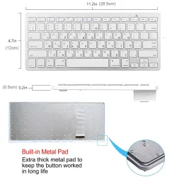 TecladosHebrew wireless keyboard - Bluetooth - iOS / Android / Windows