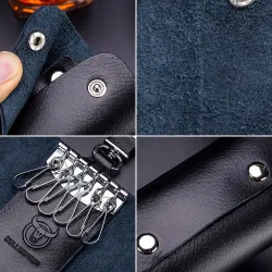 Leather keys storage - holder - organiser - with keyring