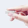 Anti-verloren sleutelhanger - met aangepaste naam / telefoonnummer - roestvrij staalSleutelhangers