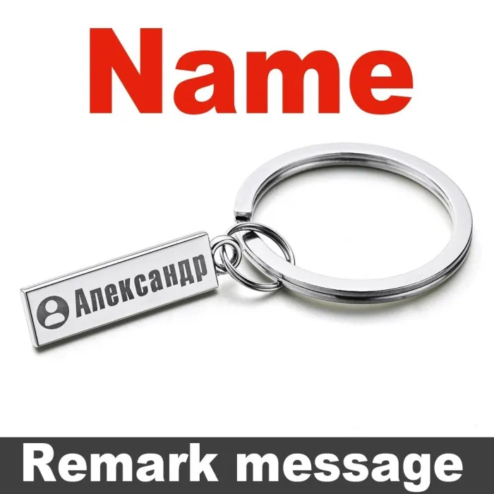 Anti-verloren sleutelhanger - met aangepaste naam / telefoonnummer - roestvrij staalSleutelhangers